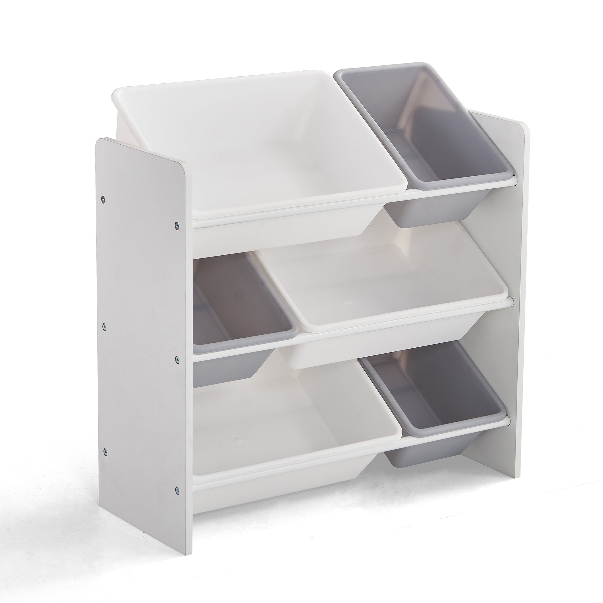 Kids Toy Storage Organiser with shelves Boxes White