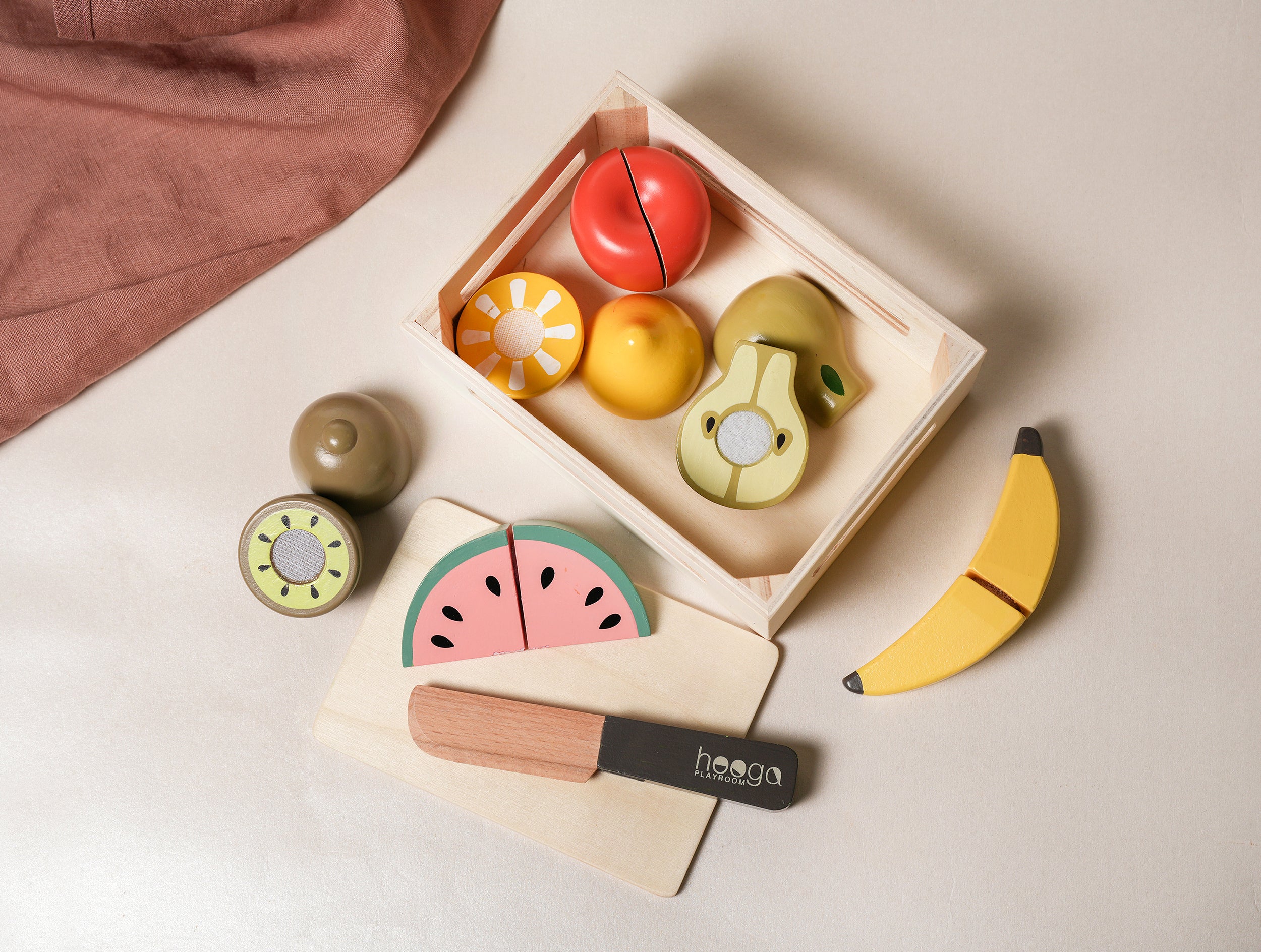 Wooden Play Food Toys Set - Cutting Fruit
