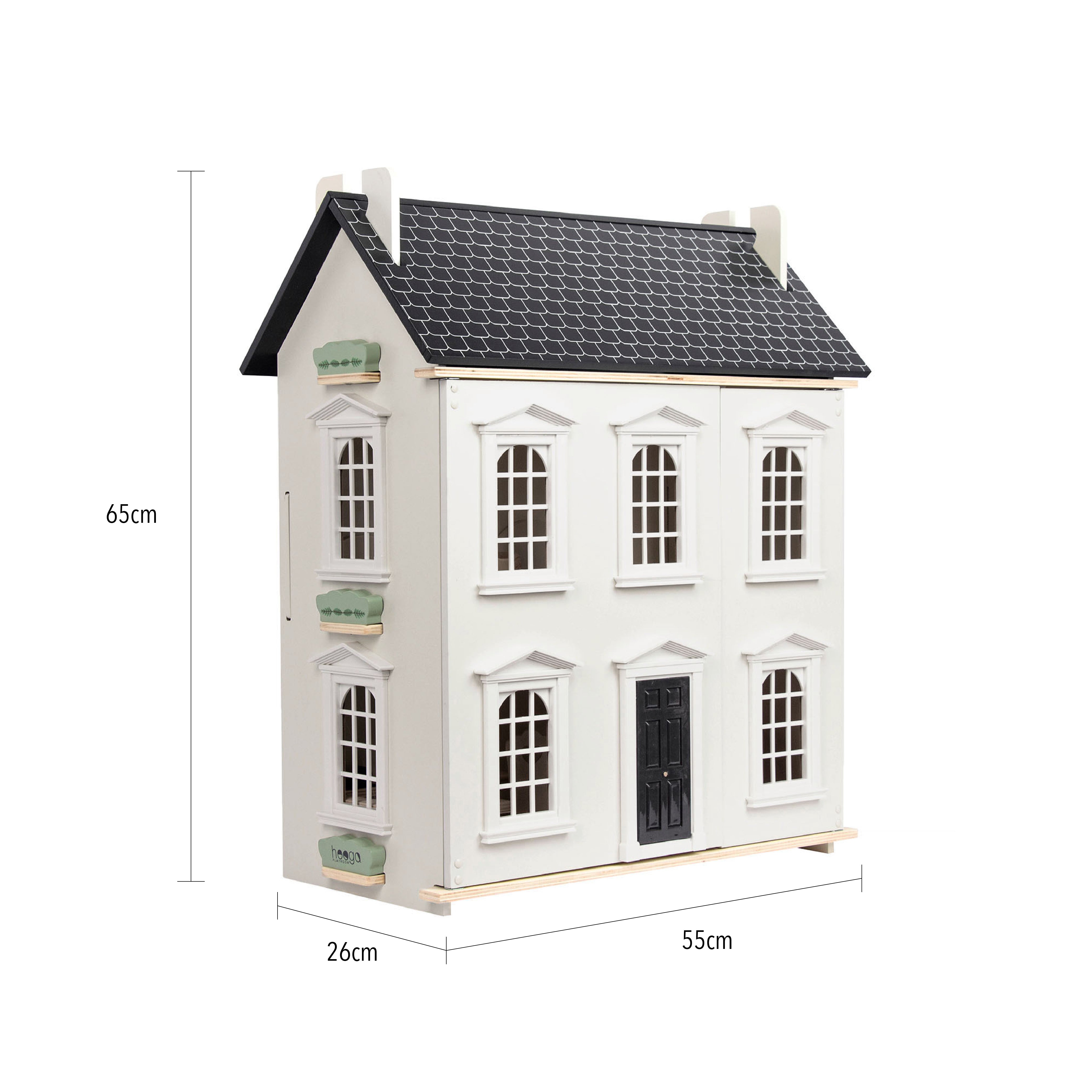 Dimension of the hooga playroom dollhouse.