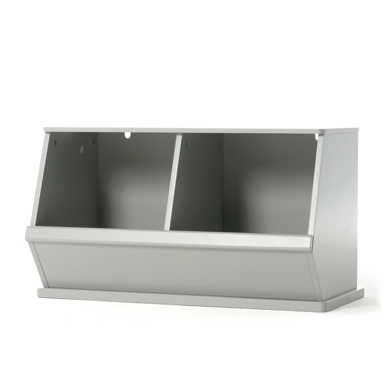 Stackable Wooden Toy Storage Box - Grey