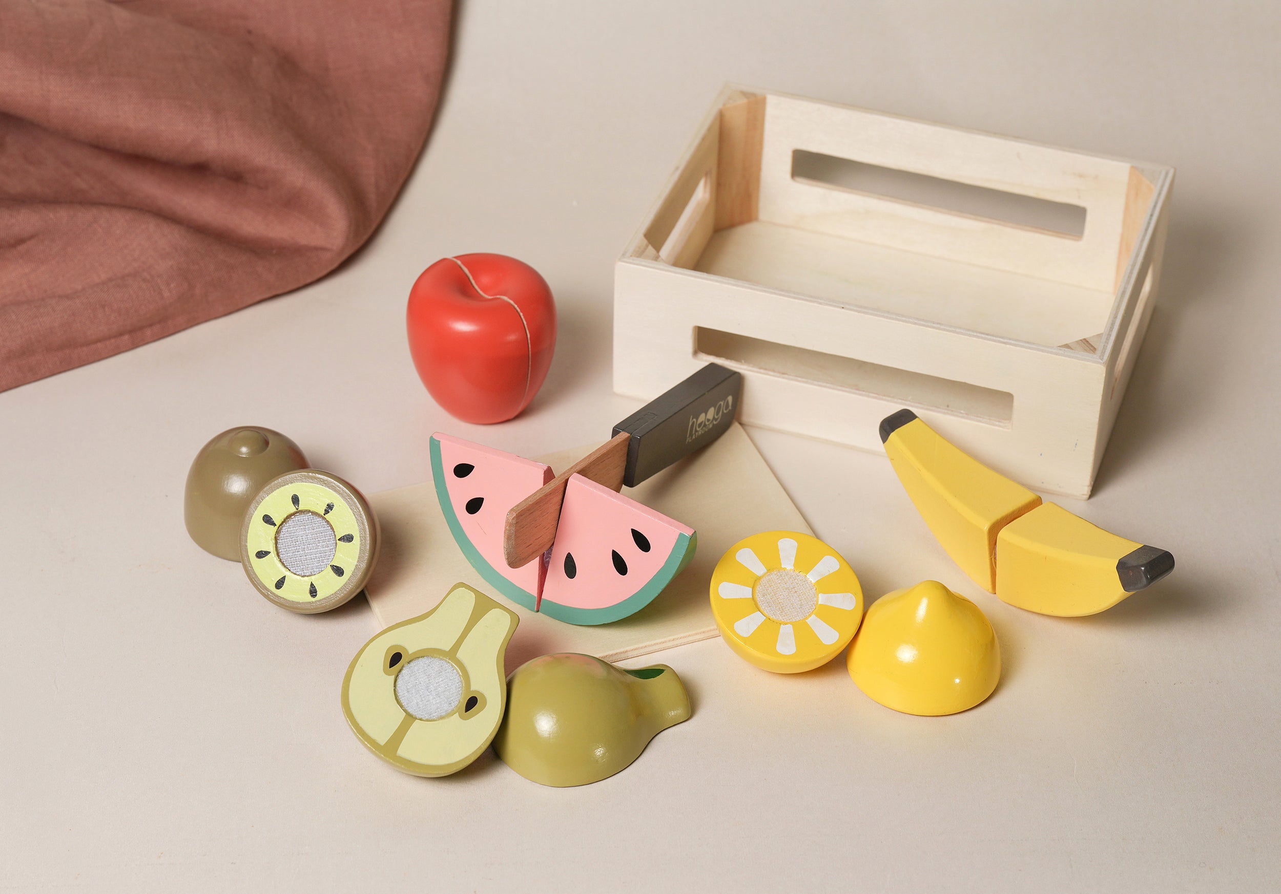 Wooden Play Food Toys Set - Cutting Fruit