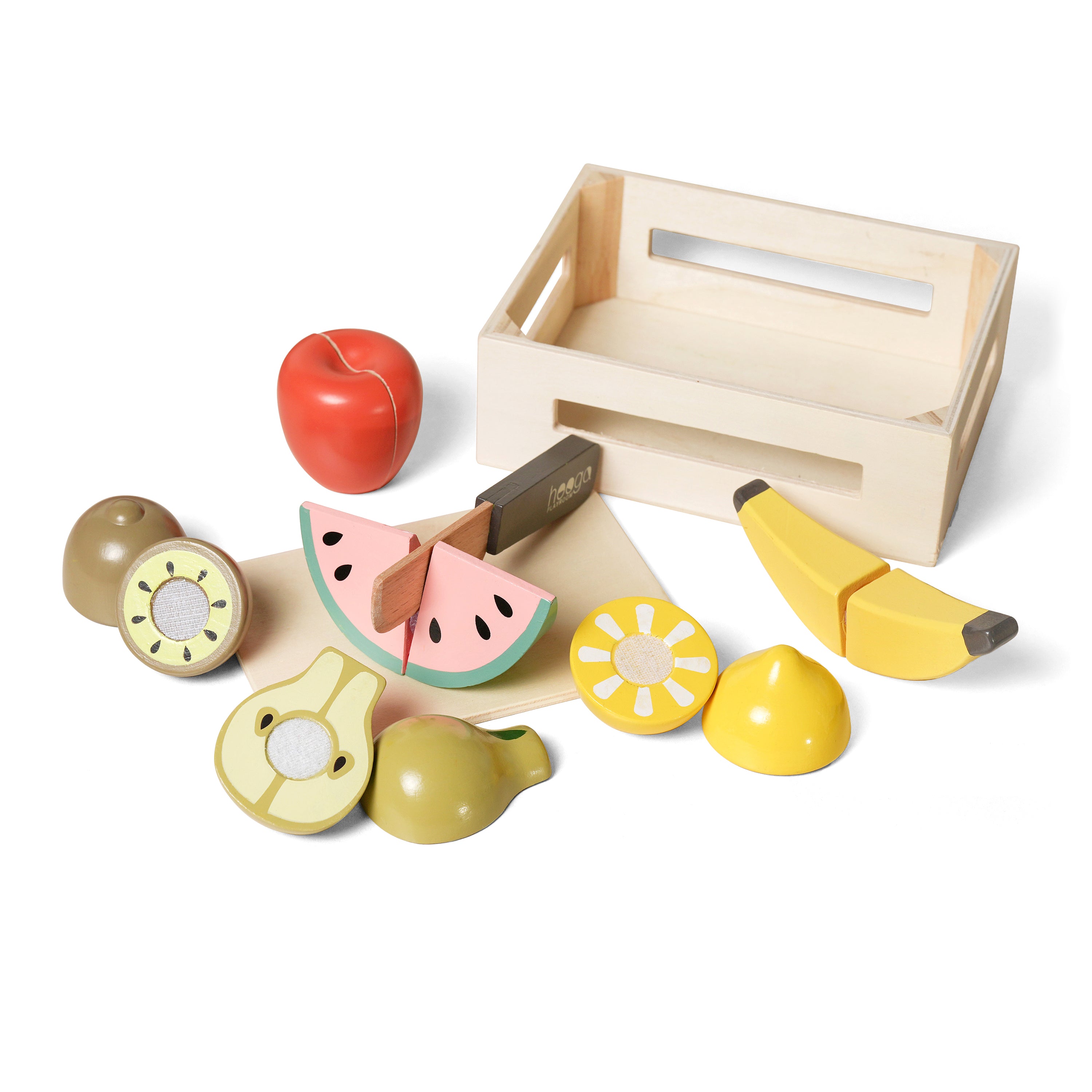 MiniChef Wooden Play Food Set - Cutting Fruit