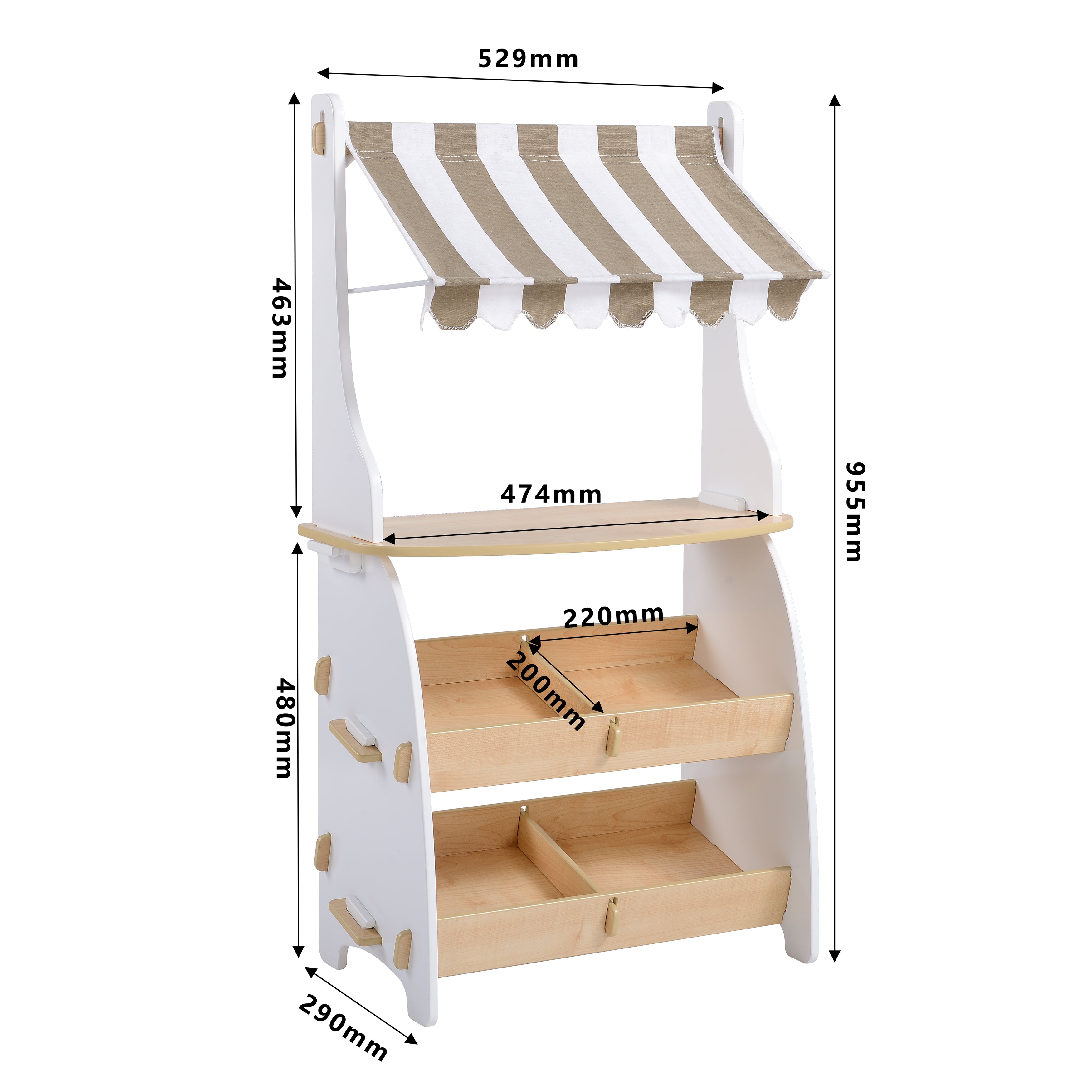Wooden Play Shop - Toy Market Stall