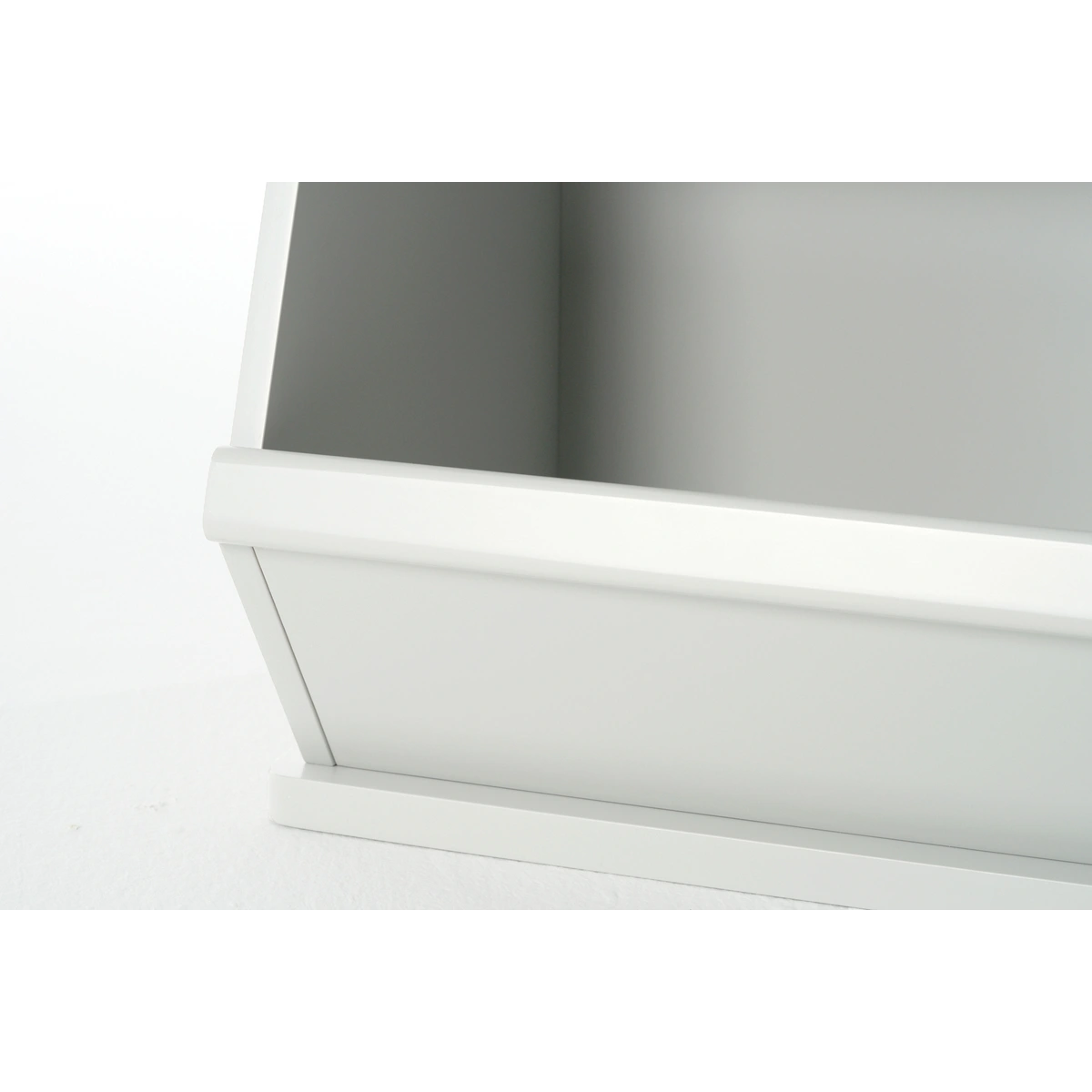 Stackable Storage Box with Two Compartments - White