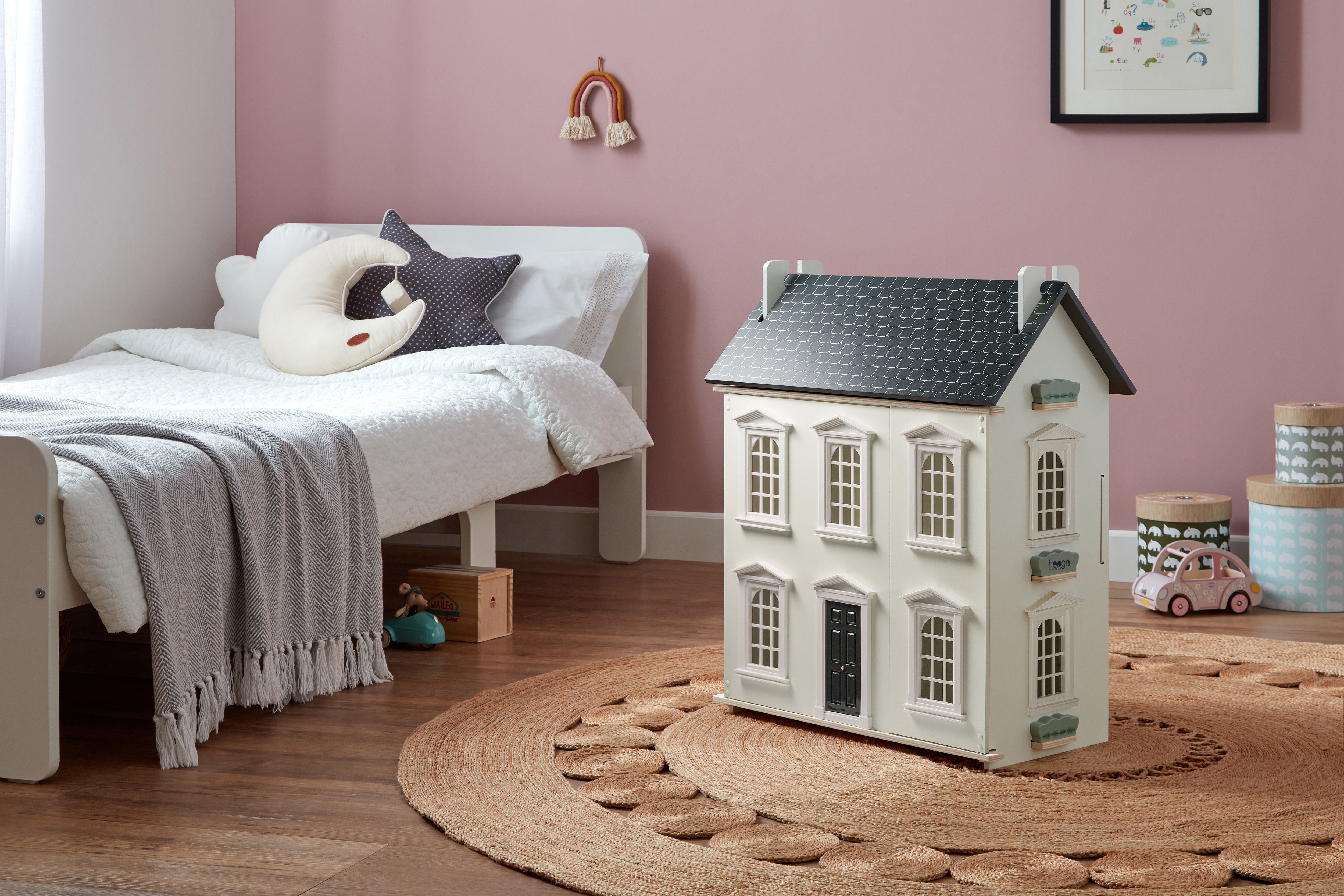 Noble Wooden Dolls House with Furniture Set (11 – Hooga Playroom