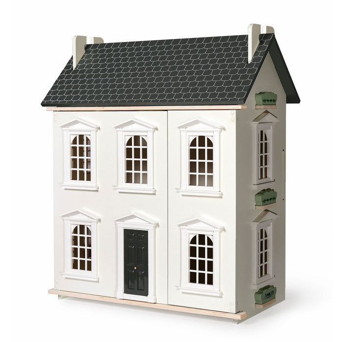 Wooden Dolls House with Furniture (11 Pcs.)