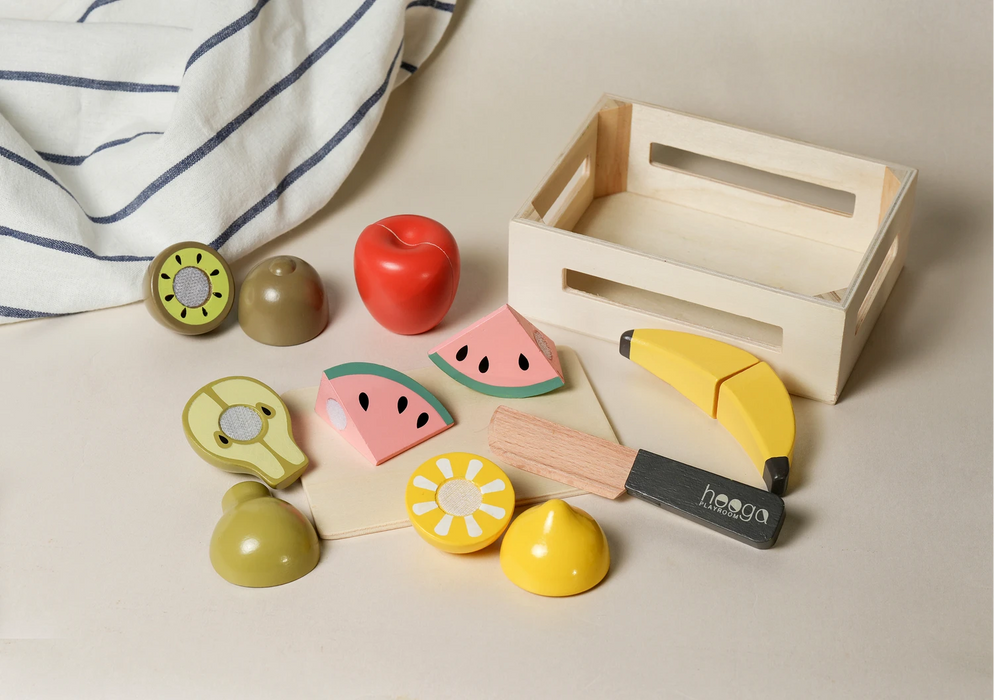 Wooden Toy Food - Cutting Fruit with Basket