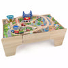 Wooden Train Track Set with Play Table for Kids 